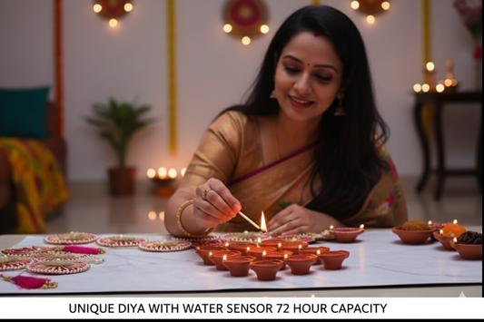 LED Light Water Sensor Diyas Plastic with, Ambient Lights, (Pack of 6/12/18/24)