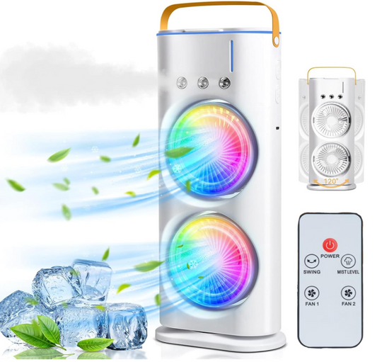 Double cooler mini fan